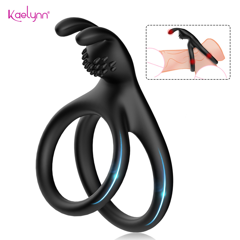 Vibrateur pénis masseur cock toys toys nouveaux anneaux de silicone anneau stimulation clitorale retard ejaculation masturbator mâle pour couple