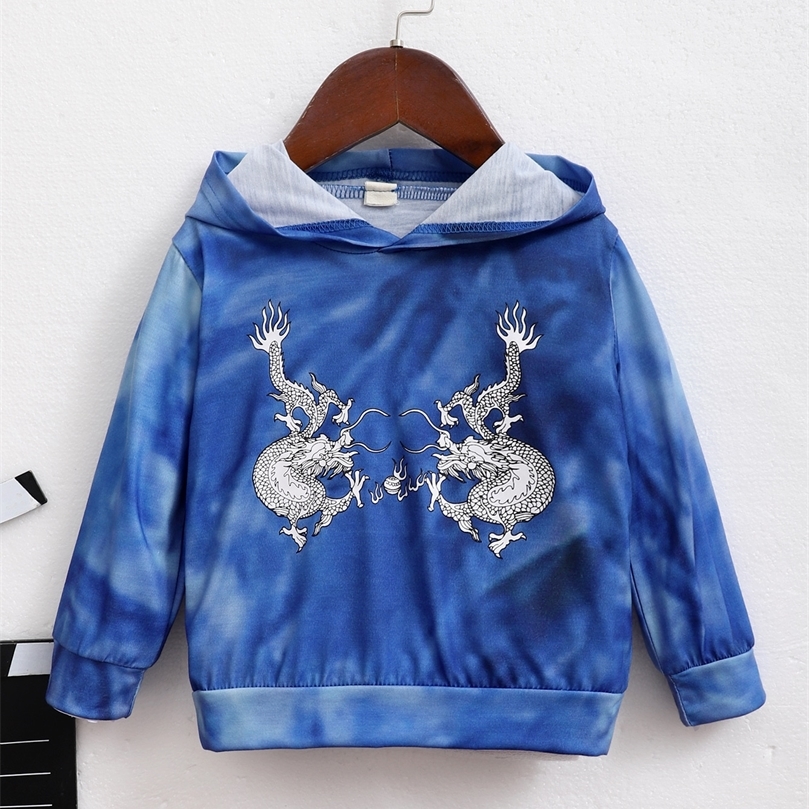 Baby Chinese Dragon Print Tie Dye Hoodie SHE