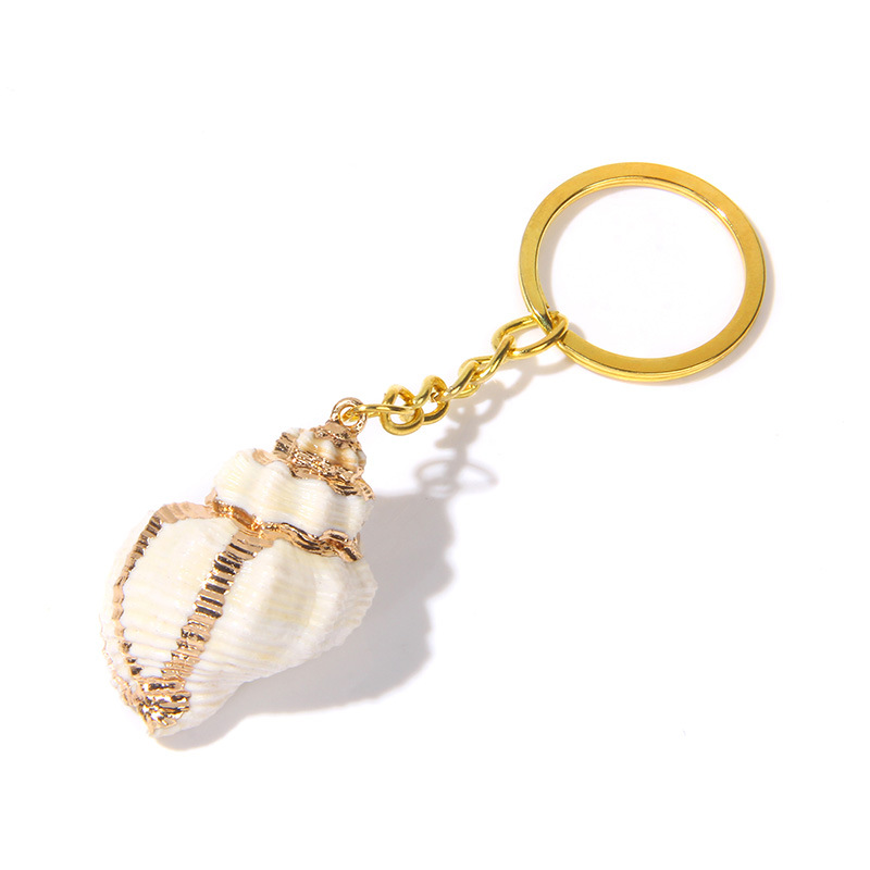 Bohemia Shell Keychain For Women Handbag Hangle Car Key Holder Conch KeyRing Jewelry Accessories Beach Souvenir Gift