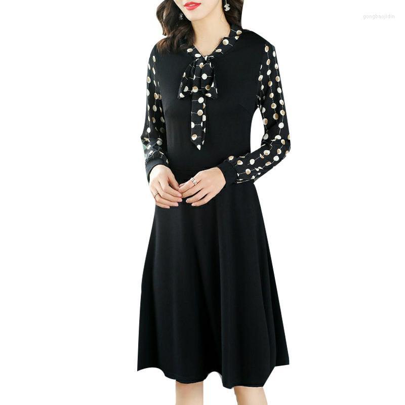 Casual Dresses Women's Spring Summer Style Chiffon Dress V-Neck Long Sleeve Bow Dot Elegant SS1672, Black
Casual Dresses Women's Spring Summer Style Chiffon Dress V-Neck Long Sleeve Bow Dot Elegant SS1672, Black