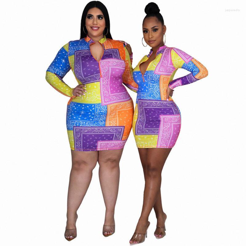 Plus Size Dresses Patchwork Print Zip Up Bodycon Stretchy Mini Dress High Quality S-5XL For Women Wholesale Drop Jasp22, Multi
Plus Size Dresses Patchwork Print Zip Up Bodycon Stretchy Mini Dress High Quality S-5XL For Women Wholesale Drop Jasp22, Multi