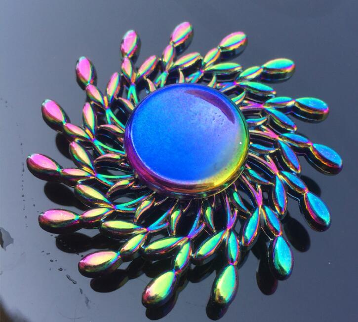 Decompression Toy rainbow Metal fidget spinner star flower skull dragon wing Hand Spinner for Autism ADHD Kids adults antistres Toy