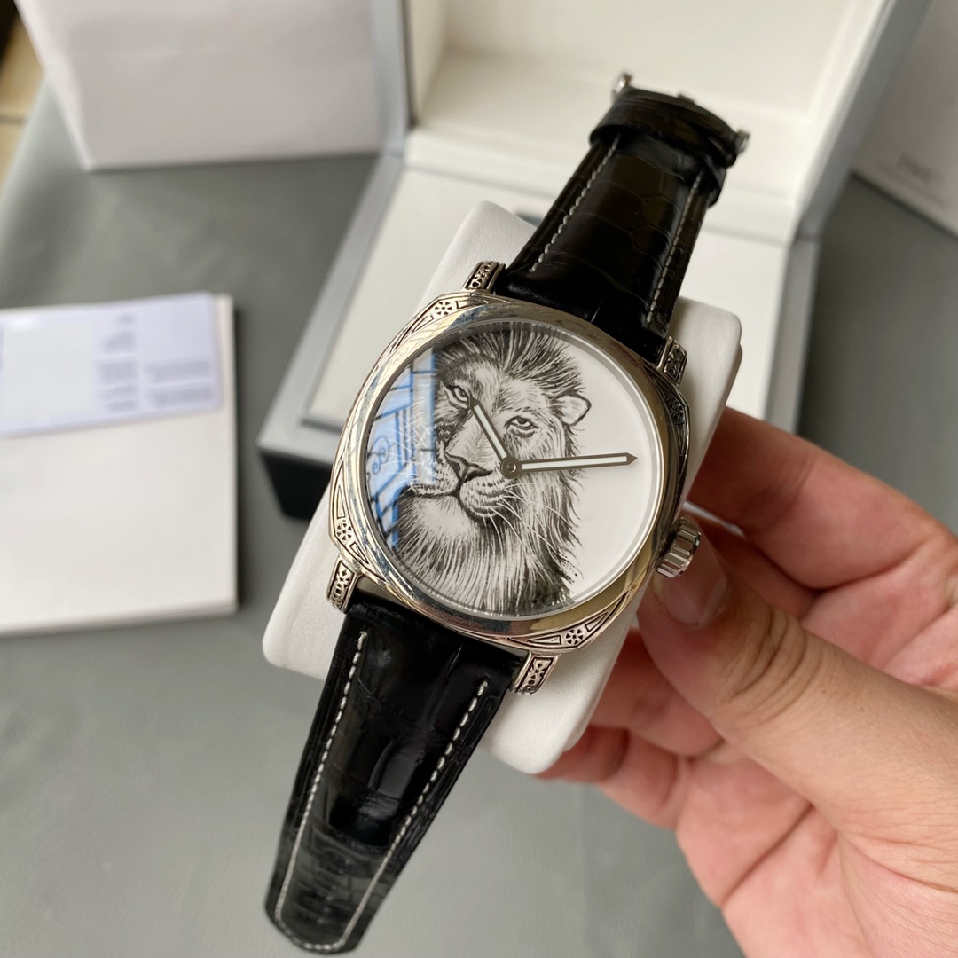 Wristwatches Designer Pam Watch 925 Sterling Silver Case Lion Leopard Style Mechanical Watches Sapphire Crystal Glass Belt With Box
Wristwatches Designer Pam Watch 925 Sterling Silver Case Lion Leopard Style Mechanical Watches Sapphire Crystal Glass Belt With Box