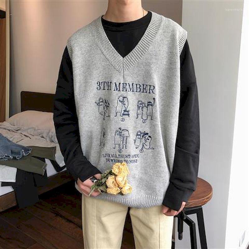 Men's Vests Sweater Vest Women BF Style Harajuku Chic Funny Cartoon Oversize Couples Knitwear Sleeveless Unisex Teens Streetwear Kare22, Khaki
Men's Vests Sweater Vest Women BF Style Harajuku Chic Funny Cartoon Oversize Couples Knitwear Sleeveless Unisex Teens Streetwear Kare22, Khaki