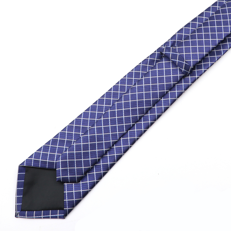 Fashion Men's Business Tie Classic 8CM Stripe Plaid Polyester Jacquard Necktie Red Blue Black High Quality Daily Wear Cravat 220409