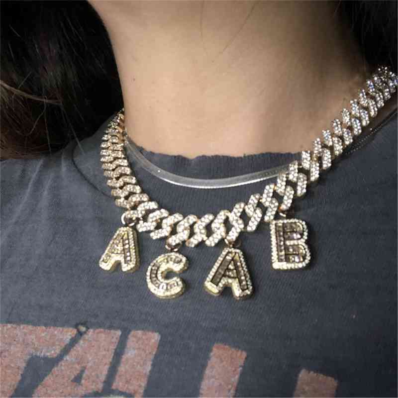 AurolaCo Hip Hop Customized Name Personalized Cuban Chain Zircon Letter Necklace For Men Women Jewelry Gifts
AurolaCo Hip Hop Customized Name Personalized Cuban Chain Zircon Letter Necklace For Men Women Jewelry Gifts