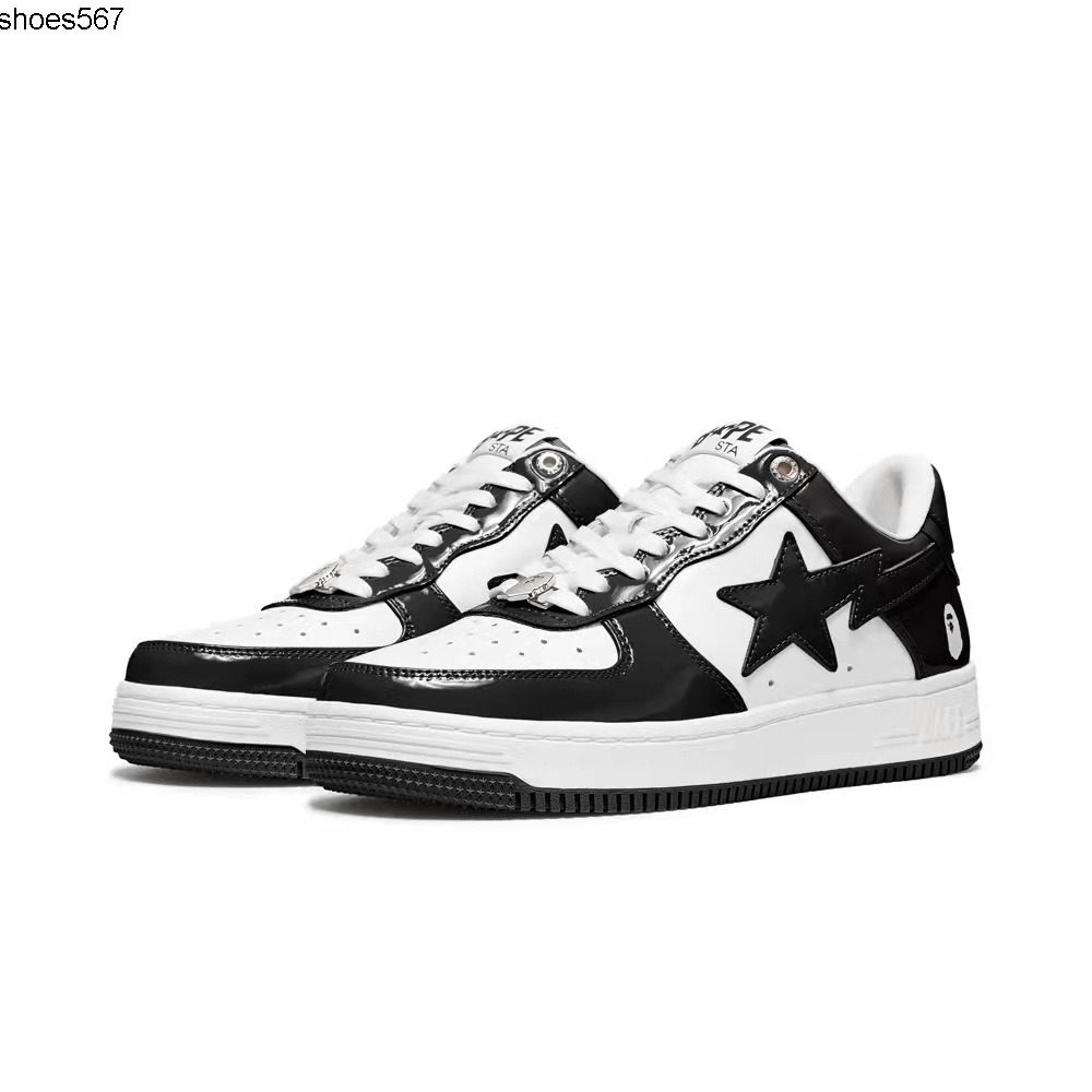 Bapesta black and white green orange blue pink purple patent leather casual board shoes vibe Street color contrast low Top Snea
Bapesta black and white green orange blue pink purple patent leather casual board shoes vibe Street color contrast low Top Snea