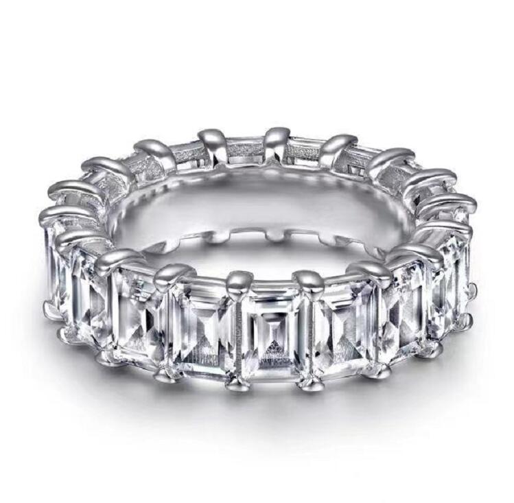 Wedding Rings Silver Engagement For Womens Cubic Zirconia 925 Sterling Lover Couple Ring Marriage Female Memorial Day Jewelry Gift