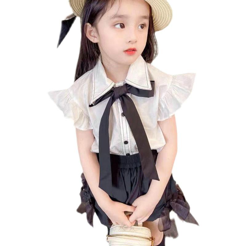Clothing Sets Summer Korean Style Girls Suit Fashion Little Girl Bow Short Sleeve Small Flying Shirt Shorts Two-Piece SetClothing, Black
Clothing Sets Summer Korean Style Girls Suit Fashion Little Girl Bow Short Sleeve Small Flying Shirt Shorts Two-Piece SetClothing, Black
