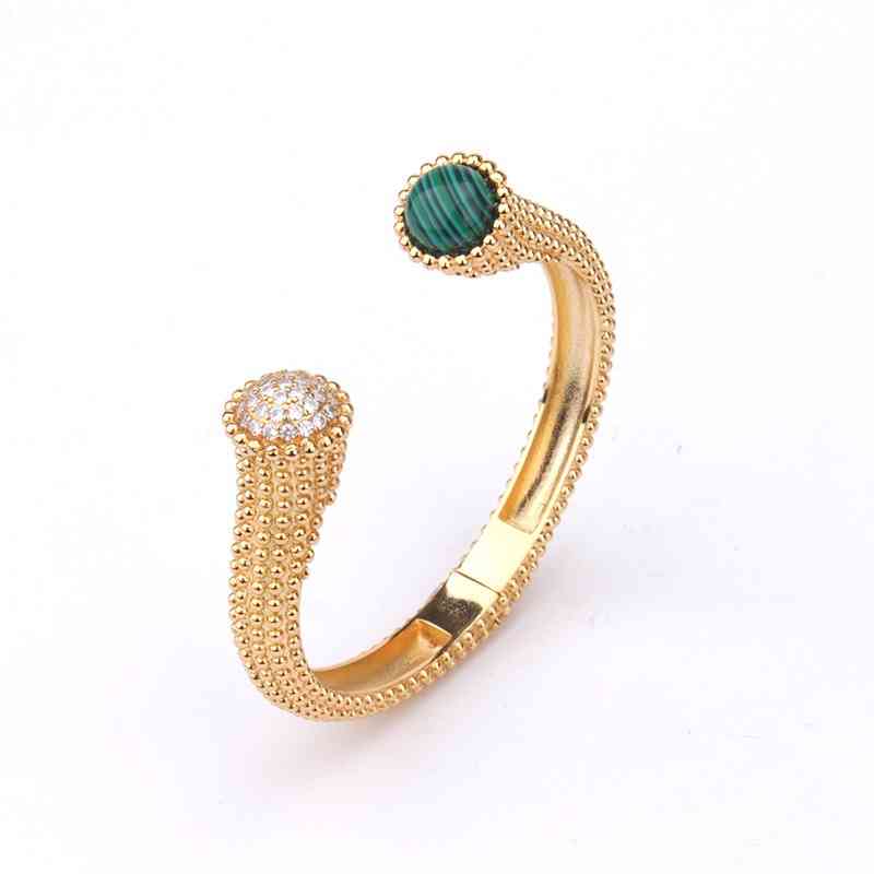 Hot Brand Gold Color Top Zircon Egyptian Pharaoh Design Jewelry Colorful Bracelet Open Bangle Cuff