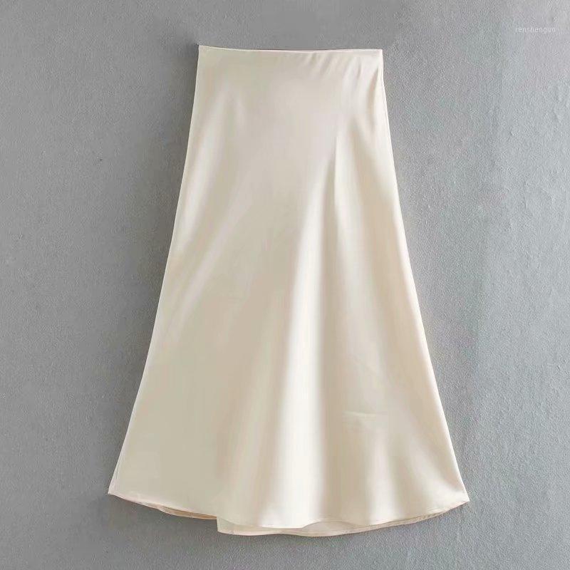 Work Style Ol Simple Solid Women Long Skirts High Waist A-line Slim Satin Skirt 2022 Spring Elegant All Match Female Faldas, Beige
Work Style Ol Simple Solid Women Long Skirts High Waist A-line Slim Satin Skirt 2022 Spring Elegant All Match Female Faldas, Beige