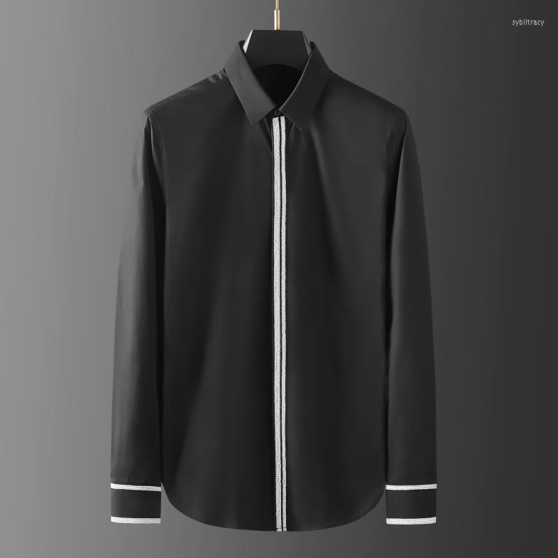Men's Casual Shirts High Quality Men Business Slim Shirt Long Sleeve Formal Dress Sequin Decoration Social Party ClothingMen's Sybi22, Black
Men's Casual Shirts High Quality Men Business Slim Shirt Long Sleeve Formal Dress Sequin Decoration Social Party ClothingMen's Sybi22, Black
