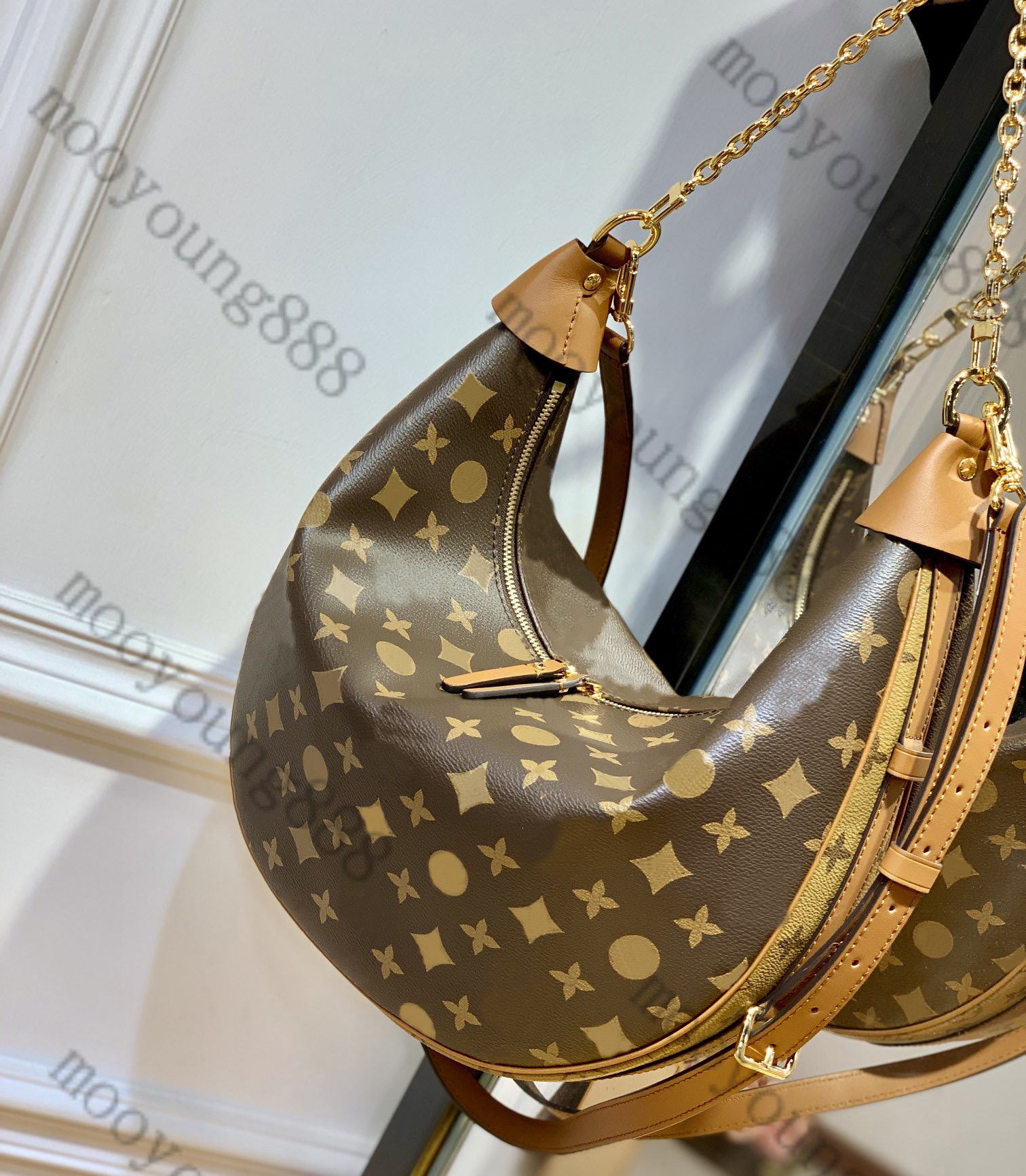 10A Top Tier Quality Luxuries Designers 38cm Large Moon Bag Womens Marel Gold Chain Handbag Coated Canvas Zipper Purse Crossbody Shoulder Brown Flower Strap Bag, Upload pics to contact us
10A Top Tier Quality Luxuries Designers 38cm Large Moon Bag Womens Marel Gold Chain Handbag Coated Canvas Zipper Purse Crossbody Shoulder Brown Flower Strap Bag, Upload pics to contact us
