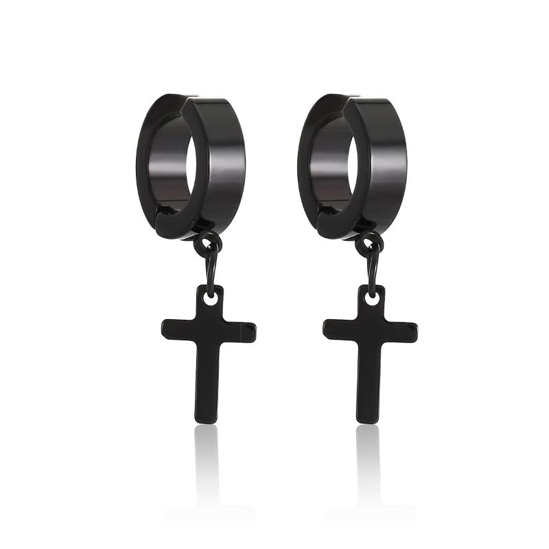 Dangle & Chandelier Men Women Stainless Steel Cross Hoop Clip On Earrings Non-PiercingDangle
Dangle & Chandelier Men Women Stainless Steel Cross Hoop Clip On Earrings Non-PiercingDangle