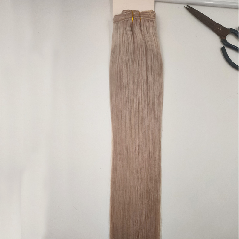 Human brazilian Clip in Hair Extensions Virgin Hair 70-160g option set with natural Black color and ash brown for options