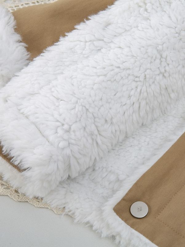 Toddler Boys Teddy Lined Raglan Sleeve Coat SHE