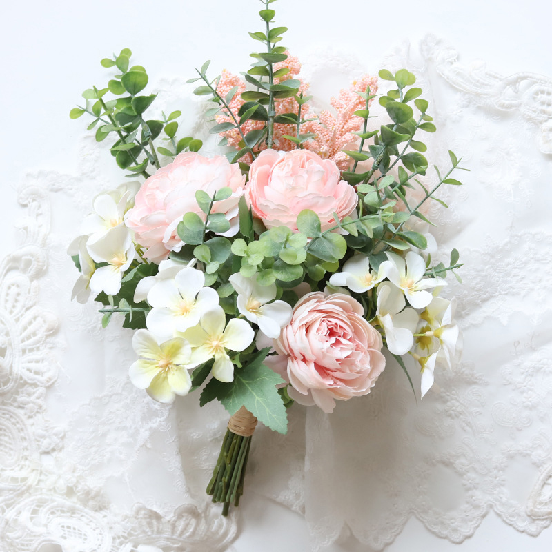 Anti-real flower forest Eucalyptus hand-held flower simulation bride wedding home desktop props decorative