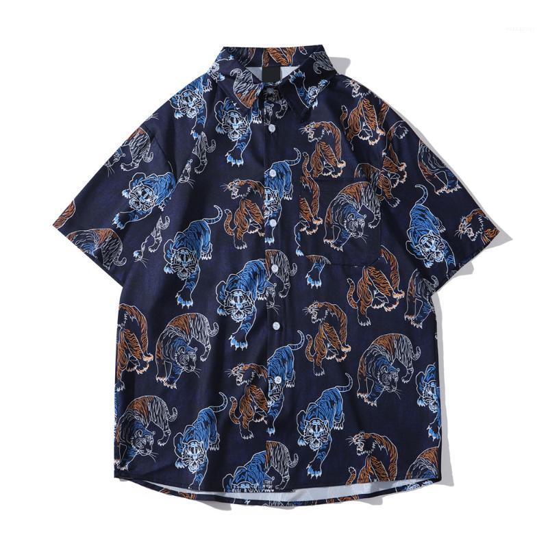 Men' Casual Shirts Full Pirnted Tiger Summer Short Sleeved Outerwear For Men Man Blouse Shirt Longsleeve, Dark blue
Men' Casual Shirts Full Pirnted Tiger Summer Short Sleeved Outerwear For Men Man Blouse Shirt Longsleeve, Dark blue