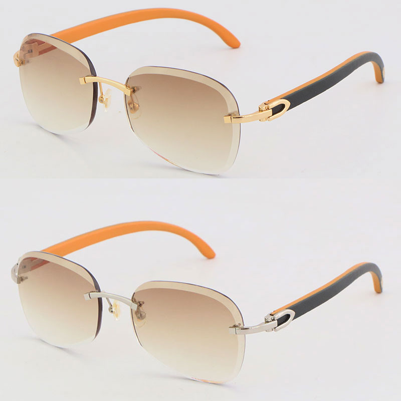 Designer Metal Rimless Diamond cut Lens Sunglasses Black Inside Orange Wood Glasses Outdoors Driving Sun Glasses Fashion Mens Women 18K Gold Frames Size:61-18-140MM
Designer Metal Rimless Diamond cut Lens Sunglasses Black Inside Orange Wood Glasses Outdoors Driving Sun Glasses Fashion Mens Women 18K Gold Frames Size:61-18-140MM
