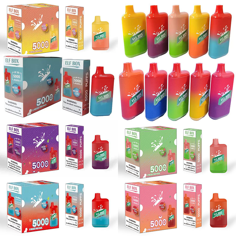 ELF box Disposable Electronic cigarettes 5000puffs 0% 2% 3% 5% 12ml prefilled 650mah Rechargeable battery 10 colors vs bc5000 vape pen kit
ELF box Disposable Electronic cigarettes 5000puffs 0% 2% 3% 5% 12ml prefilled 650mah Rechargeable battery 10 colors vs bc5000 vape pen kit