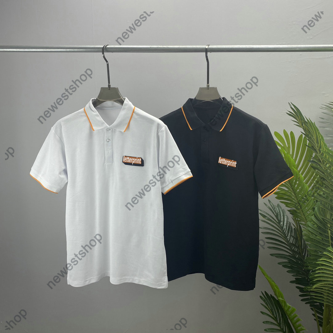 2022 Spring Europe mens polos Luxury Men embroidery letter print Casual t shirts turn-down collar loose style clothing, White
2022 Spring Europe mens polos Luxury Men embroidery letter print Casual t shirts turn-down collar loose style clothing, White
