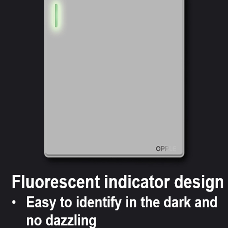 OPPLE Wall Light Safety Switch Socket 1/2/3/4Gang Golden White Home Hotel Fireproof Fluorescence