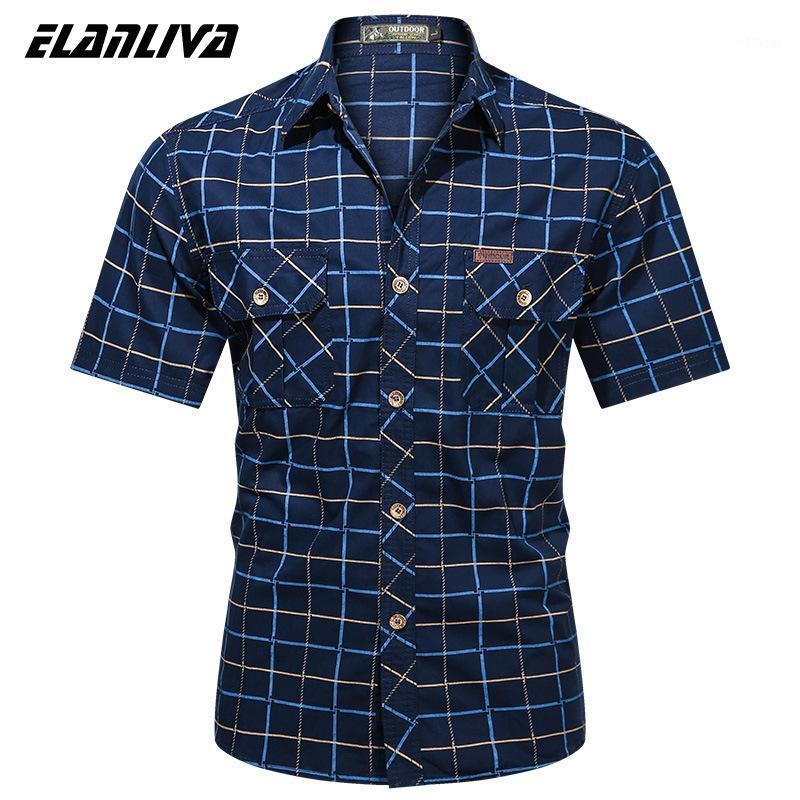 Summer Men's Short Sleeve Shirts Casual MILITARY Multi-pocket Loose Cotton Plaid Men Shirt -5XL, Army green
Summer Men's Short Sleeve Shirts Casual MILITARY Multi-pocket Loose Cotton Plaid Men Shirt -5XL, Army green