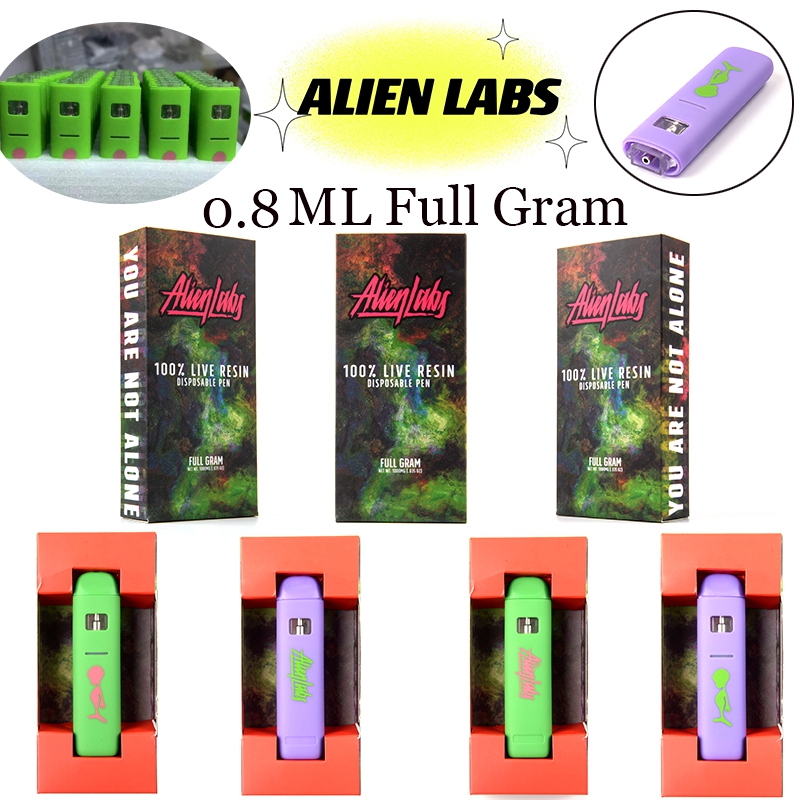 0.8ML FULL GRAM ALIENLABS Alien Labs Live Resin Disposable Pen E Cigarettes 350mAh Battery Device Pods Starter Kit Vape Pen Preheat Bottom USB Chargers
0.8ML FULL GRAM ALIENLABS Alien Labs Live Resin Disposable Pen E Cigarettes 350mAh Battery Device Pods Starter Kit Vape Pen Preheat Bottom USB Chargers