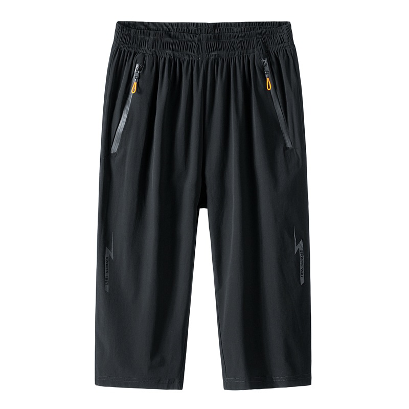 Summer 2022 Sports Cropped Ice Silk Jogging Quick-drying Thin Men's Shorts Loose Summer Casual 3/4 Pants Breathable High Elastic, Black
Summer 2022 Sports Cropped Ice Silk Jogging Quick-drying Thin Men's Shorts Loose Summer Casual 3/4 Pants Breathable High Elastic, Black