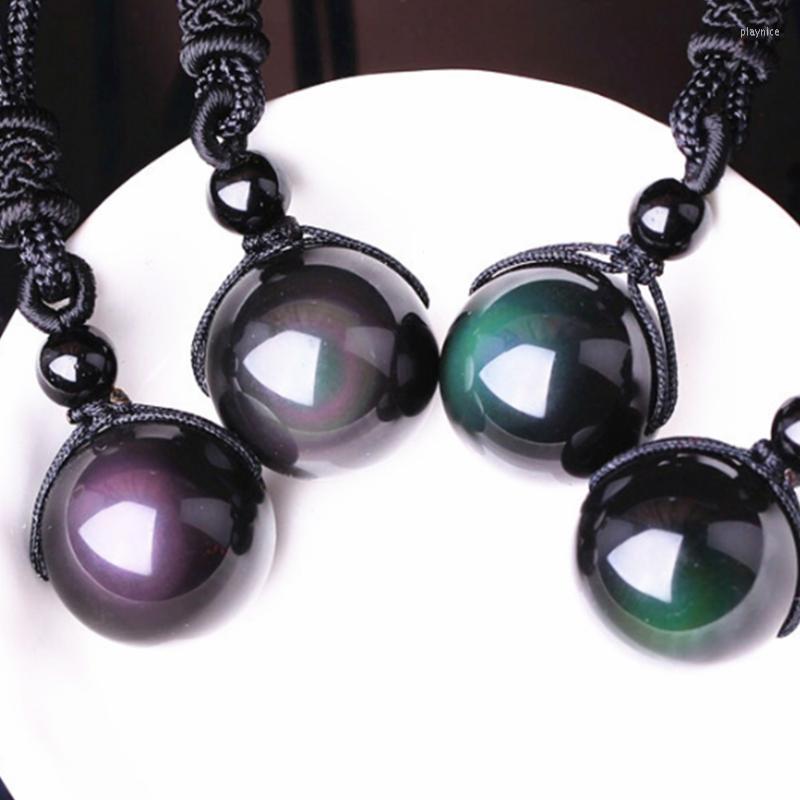 Pendant Necklaces Natural Obsidian Rainbow Eye Transfer Good Luck Bead Necklace For Woman Polyester Rope Chain JewelryPendant
Pendant Necklaces Natural Obsidian Rainbow Eye Transfer Good Luck Bead Necklace For Woman Polyester Rope Chain JewelryPendant