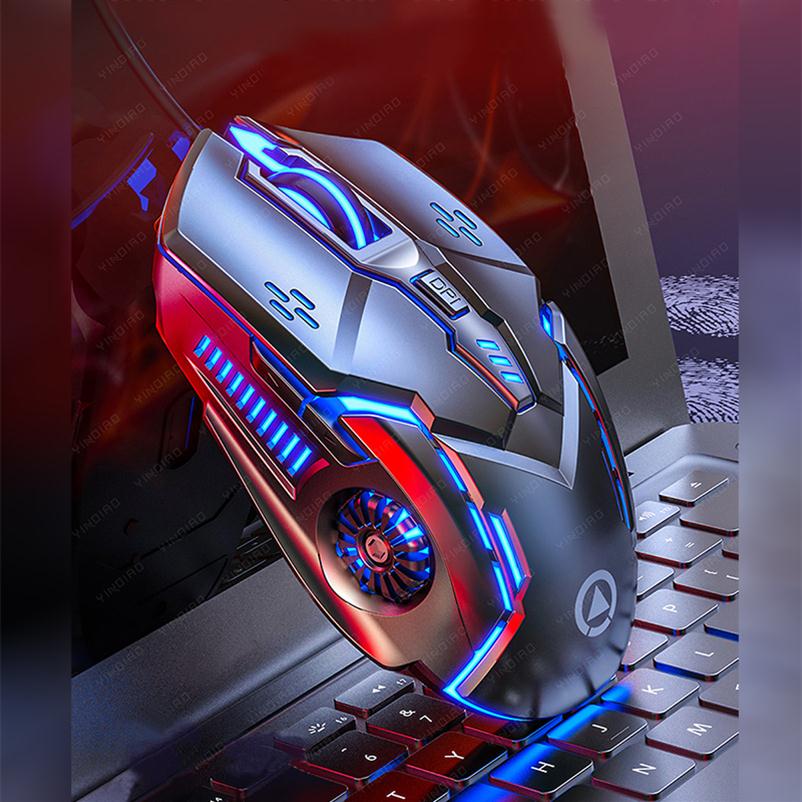 G5 Wired PC Mouse Inphic USB Mice 3200DPI Adjustable 6 Programmable Buttons colourful breath Optical Tracking Ergonomic Str