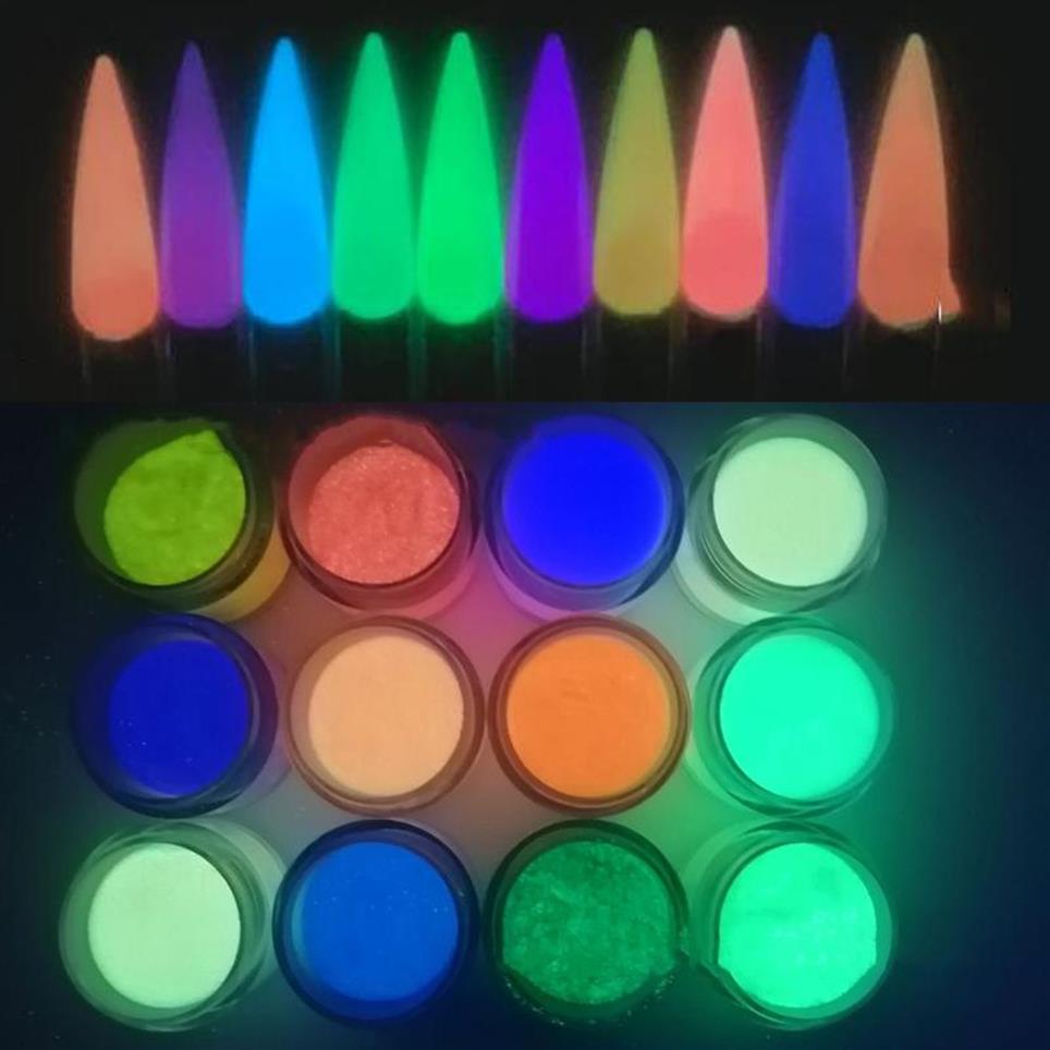 Nail Glitter 12 Jars 12Colors Powder Colored GLOW IN THE DARK Acrylic & Dipping For Nails Glow-In-The-Dark2682
Nail Glitter 12 Jars 12Colors Powder Colored GLOW IN THE DARK Acrylic & Dipping For Nails Glow-In-The-Dark2682