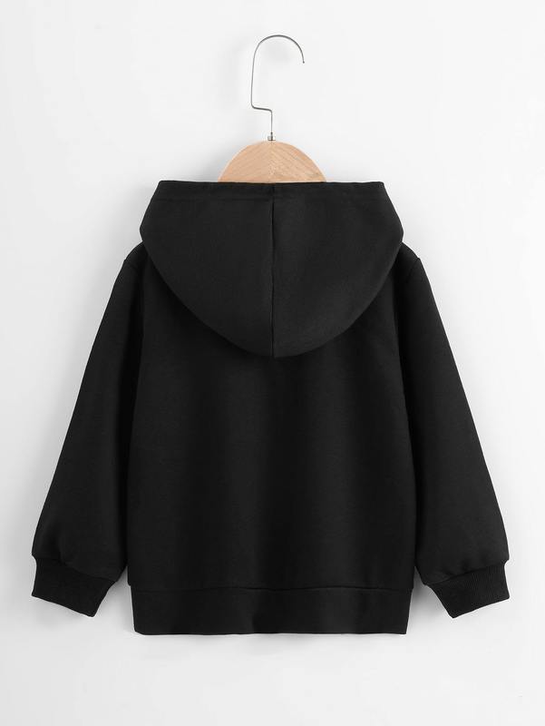 Toddler Boys Letter & Bear Print Hoodie SHE