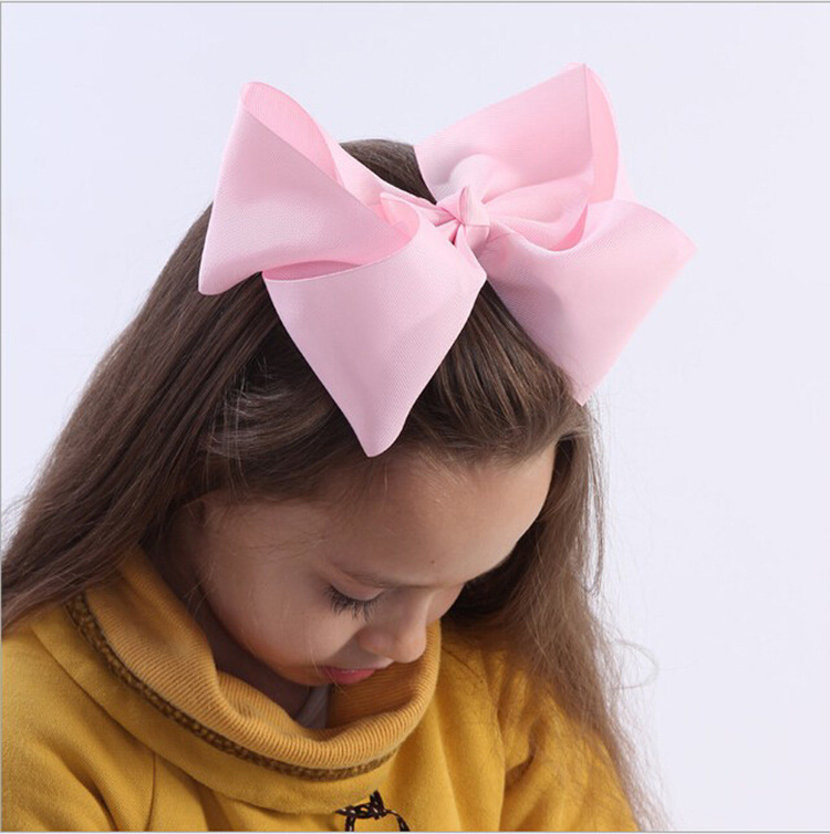 8 Inches Baby Grosgrain Ribbon Bow Barrettes Hair pins Clips Girls Large Bowknot Barrette Kids Boutique Bows Children Hair Accessories