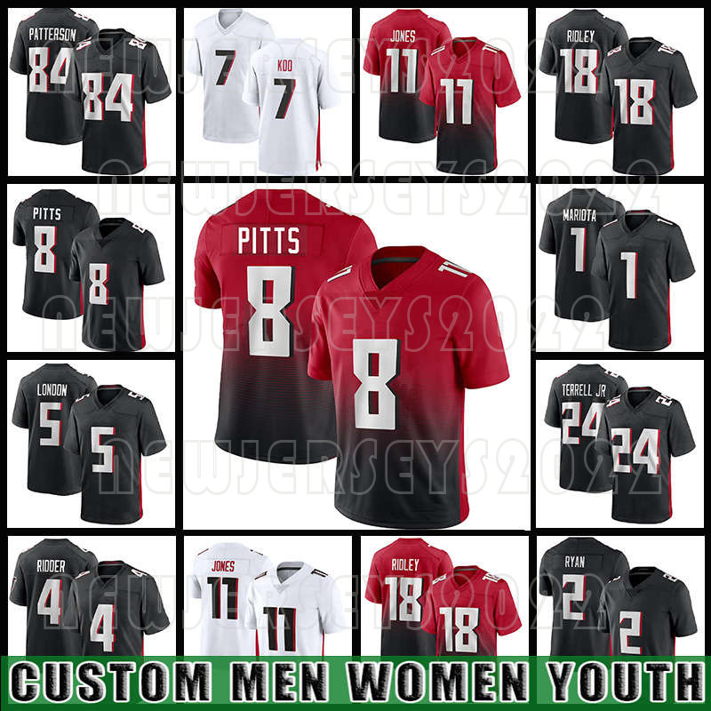 8 Kyle Pitts Football 1 Marcus Mariota 4 Desmond Ridder Jerseys 7 Younghoe Koo A.J. Terrell Jr 5 Drake London 18 Ridley Atlantas Falcon Cordarrelle Patterson Deion Jones, Custom men (lieying)
8 Kyle Pitts Football 1 Marcus Mariota 4 Desmond Ridder Jerseys 7 Younghoe Koo A.J. Terrell Jr 5 Drake London 18 Ridley Atlantas Falcon Cordarrelle Patterson Deion Jones, Custom men (lieying)