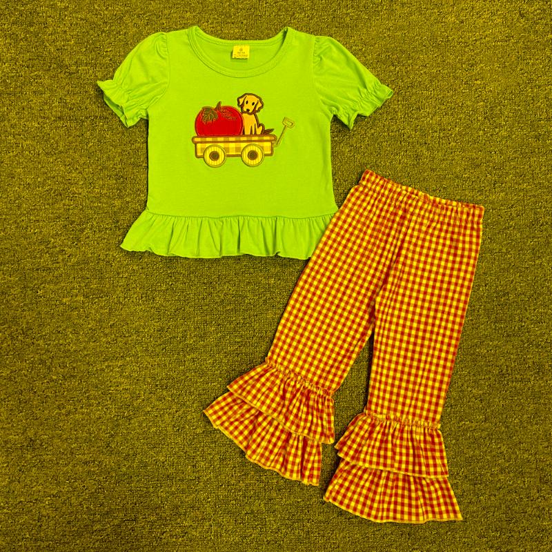 Clothing Sets 2pcs Baby Girls Clothes Pure Cotton Outfits Dog And Pumpkin Embroidery Blue Top Yellow Plaid TrousersClothing, Auburn
Clothing Sets 2pcs Baby Girls Clothes Pure Cotton Outfits Dog And Pumpkin Embroidery Blue Top Yellow Plaid TrousersClothing, Auburn