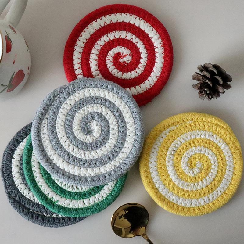 Mats & Pads Cotton Rope Heat Insulation Pad Weaving Set Braided Home Tableware Kitchen Decor Accessories Non-slip
Mats & Pads Cotton Rope Heat Insulation Pad Weaving Set Braided Home Tableware Kitchen Decor Accessories Non-slip
