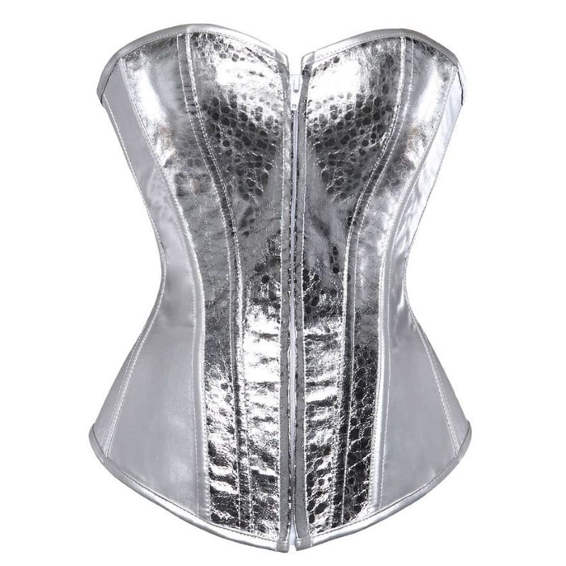 Women Sexy Faux Leather Overbust Corset Bustier Top Waist Cincher Body Shaper Corsets Bustiers Lingerie Plus Size Korsett 220524