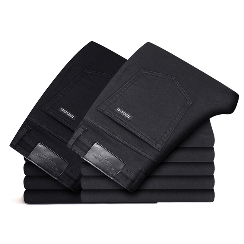 Black Grey Brands Jeans Trousers Men Clothes Elasticity Skinny Business Casual Male Denim Slim Pants Classic Style 210723, All black 201
Black Grey Brands Jeans Trousers Men Clothes Elasticity Skinny Business Casual Male Denim Slim Pants Classic Style 210723, All black 201