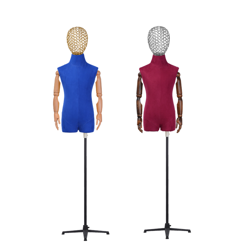 Fabric Cover Kid Gold Head Half-body Mannequin with Iron Base for Clothing Display Dummy Model Dress Form 10 Colors Available
Fabric Cover Kid Gold Head Half-body Mannequin with Iron Base for Clothing Display Dummy Model Dress Form 10 Colors Available