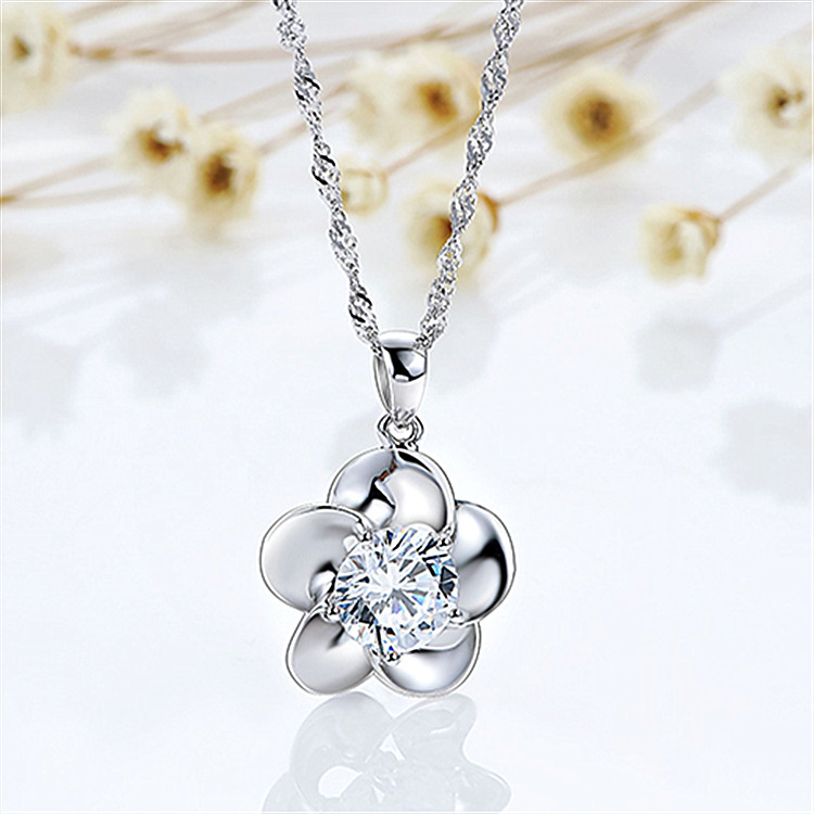 Silver Plated Blooming Plum Pendant Necklace Women's Fashion Jewelry Big Diamond Plum Pendant Necklace
Silver Plated Blooming Plum Pendant Necklace Women's Fashion Jewelry Big Diamond Plum Pendant Necklace