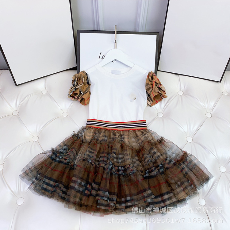 Girls Summer Pullover skirt bamboo silk cotton short sleeve lattice gauze skirt British Korean two-piece set, White
Girls Summer Pullover skirt bamboo silk cotton short sleeve lattice gauze skirt British Korean two-piece set, White