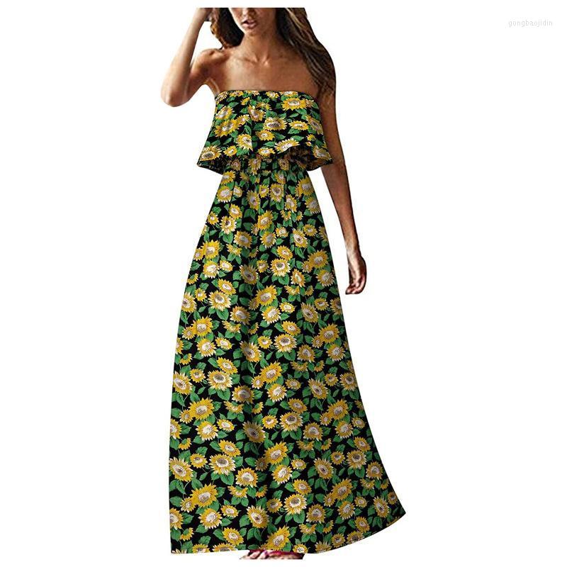 Casual Dresses Fashion Lady Pleated Long Party Dress Spring Summer Sexy Strapless Maxi Elegant Ruffle Off Shoulder Women Boho, Green
Casual Dresses Fashion Lady Pleated Long Party Dress Spring Summer Sexy Strapless Maxi Elegant Ruffle Off Shoulder Women Boho, Green