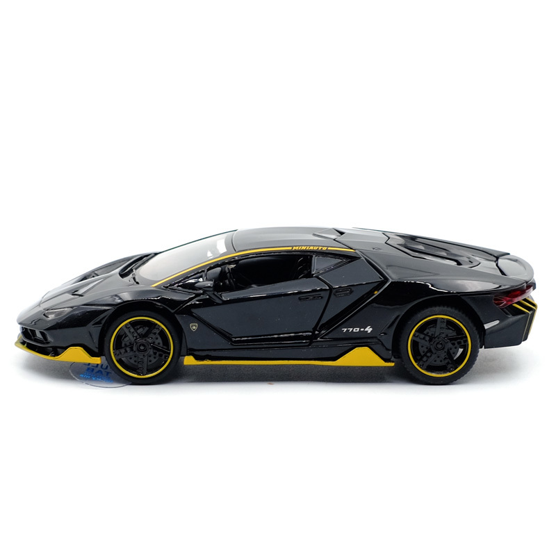 mini lp7704 pull back alloy sports car model diecast toy doors openable sound light super racing for children