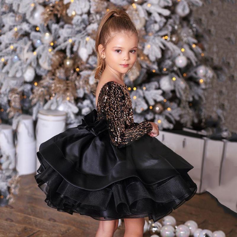 Girl's Dresses Puffy Dress For Girls Black Organza Party Birthday Gown Child Vestidos Long Sleeve Flower Girl DressGirl's
Girl's Dresses Puffy Dress For Girls Black Organza Party Birthday Gown Child Vestidos Long Sleeve Flower Girl DressGirl's