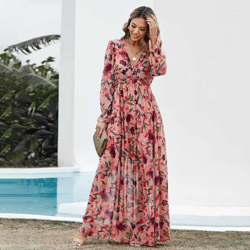 Casual Dresses Sexy Party Long Sleeve Women' Clothing Sundress Vintage Ruffled Boho Floral Dress 2022 Summer, Red
Casual Dresses Sexy Party Long Sleeve Women' Clothing Sundress Vintage Ruffled Boho Floral Dress 2022 Summer, Red