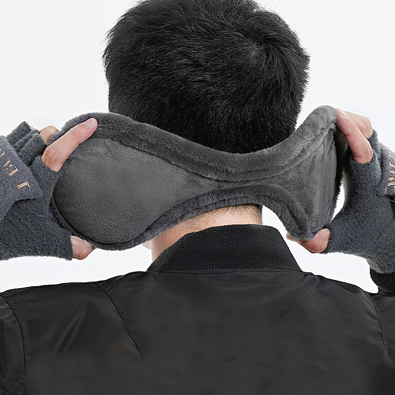 Warm Thicken Velvet muffs Winter Outdoor Cycling Fleece Fur Men Women Cover Protector Plush Soft Ear Muffs Mask 220726