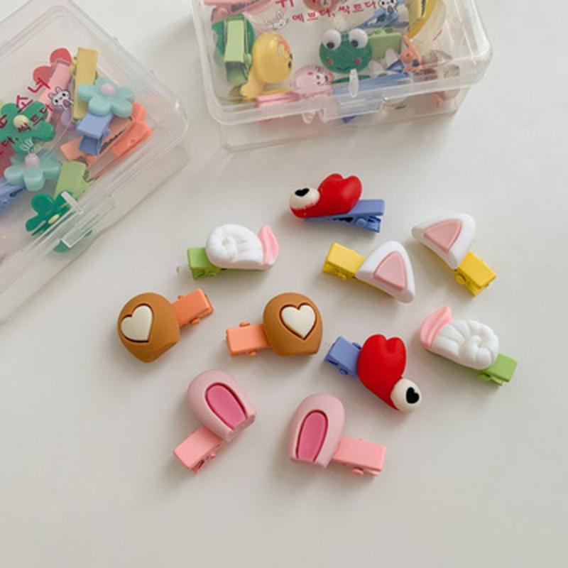 Hair Accessories 10Pcs/Set Heart-Shaped Flower BB Clips Cartoon Animal Clip Cute Side Claw Children Bangs Crab Creative
Hair Accessories 10Pcs/Set Heart-Shaped Flower BB Clips Cartoon Animal Clip Cute Side Claw Children Bangs Crab Creative
