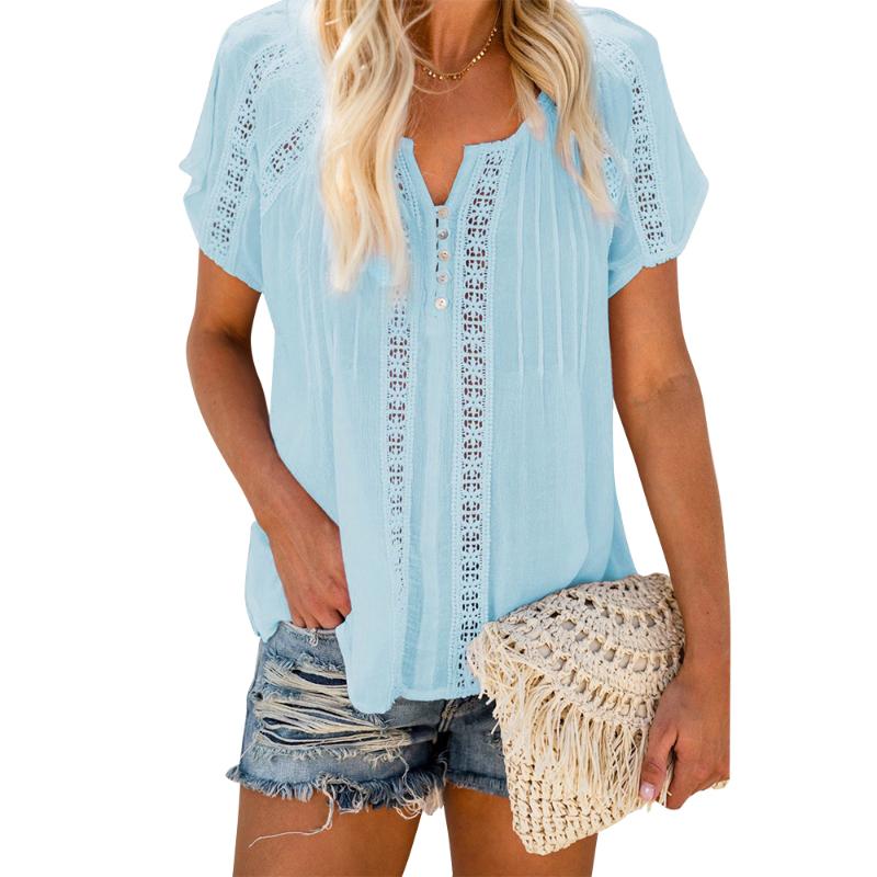 Women's Blouses & Shirts Summer Women V-neck Blouse Short Sleeve Female Solid Casual Pullover Hollow Out Shirt Feminina Camisas Blusas Drop, White
Women's Blouses & Shirts Summer Women V-neck Blouse Short Sleeve Female Solid Casual Pullover Hollow Out Shirt Feminina Camisas Blusas Drop, White
