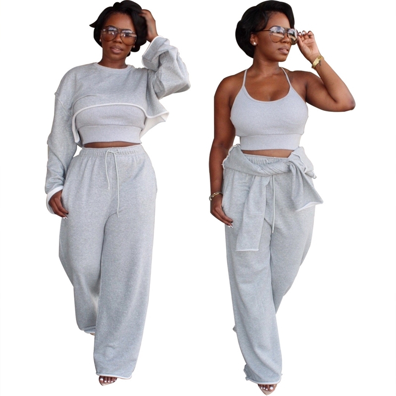 Women Active Tracksuits Two Pieces Set Designer Casual Fashion Long Sleeve Round Neck Curled Drawstring Sweatpant Outfits, Gray
Women Active Tracksuits Two Pieces Set Designer Casual Fashion Long Sleeve Round Neck Curled Drawstring Sweatpant Outfits, Gray